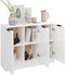 vidaXL - Dressoir - 90,5x30x70 - cm - bewerkt - hout - hoogglans - wit