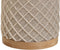 Toiletborstel Home ESPRIT Beige Zilverkleurig Hars Bamboe 9 x 9 x 37 cm