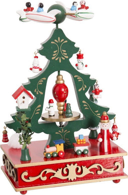 Christmas Kerstversiering Multicolour Hout Vliegtuig 18,3 X 12,7 X 24 Cm