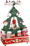 Christmas Kerstversiering Multicolour Hout Vliegtuig 18,3 X 12,7 X 24 Cm