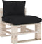 vidaXL - Palletkussens - 2 - st - stof - zwart