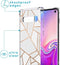 iMoshion Hoesje Geschikt voor Samsung Galaxy S10 Plus Hoesje Met Koord - iMoshion Design Hoesje met Koord - Wit / Meerkleurig / Goud / White Graphic