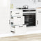 vidaXL - Keuken - onderkast - Kalmar - bewerkt - hout - hoogglans - wit