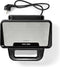 Nedis Sandwich maker - 900 W - 26.8 x 14.5 cm - Automatische temperatuurregeling - Aluminium / Kunststof