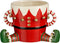 House of Seasons Funny Bloempot - L29 x B18 x H17 cm - Dolomiet - Rood