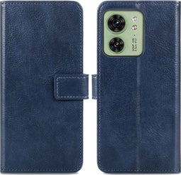 iMoshion Hoesje Geschikt voor Motorola Edge 40 Hoesje Met Pasjeshouder - iMoshion Luxe Bookcase - Donkerblauw