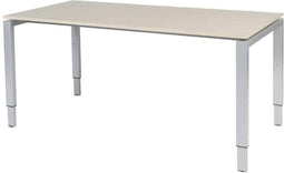 Verstelbaar Bureau - Domino 160x80 Eiken - alu frame