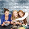 Noordwand Behang Urban Friends & Coffee Bricks blauw en wit