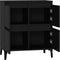 vidaXL - Dressoir - 60x35x70 - cm - bewerkt - hout - zwart
