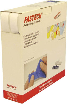 FASTECH® B25-SKL000025 Klittenband Om vast te plakken Hotmelt Haak- en lusdeel (l x b) 25 m x 25 mm Wit 25 m