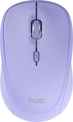 Trust Yvi+ Multi - Draadloze Muis - Bluetooth & USB ontvanger - Compact - Stil - Paars