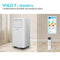 IRRADIO VIGO 7 - Draagbare airconditioner 7000 BTU met warmtepomp en luchtontvochtiger - draadloze lcd-afstandsbediening (8006012376234)