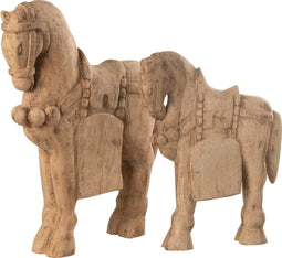 J-Line figuur Cheval - bois - naturel - large