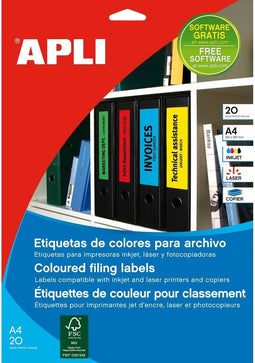 Stickers/Etiketten Apli Blauw 190 X 61 Mm