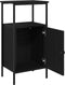 vidaXL - Nachtkastjes - 2 - stuks - Zwart - Eiken - 41x31x80 - cm - Geengineerd - Hout