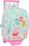 Schoolrugzak met Wielen Peppa Pig Cosy corner Licht Blauw (26 x 34 x 11 cm)