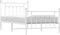 vidaXL - Bedframe - met - hoofd- - en - voeteneinde - metaal - wit - 100x190 - cm