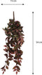 Mica Decorations Tradescantia - Kunst Hangplant - Hoogte 54 cm - Bordeaux