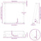 vidaXL - Eettafelpoten - 2 - st - U-vormig - 70x(72-73) - cm - staal - antraciet