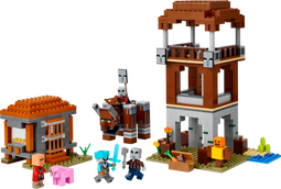LEGO Minecraft 21278 - De Plunderaar buitenpost en Verwoester - 4 minifiguren - 665 stuks