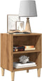 vidaXL - Nachtkastjes - 2 - st - 40x30x50cm - bewerkt - hout - artisanaal - eikenkleur