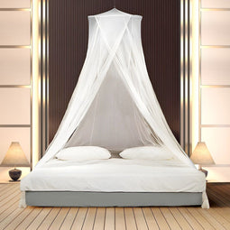 NIVADA Klamboe XL - 2-Persoons - Met Ophangkoord - Rond - Inclusief Opbergtas - Wit