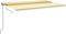 vidaXL - Luifel - automatisch - met - LED - en - windsensor - 500x300 - cm - geel - en - wit