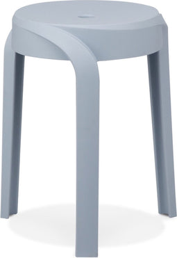 Alterego Pompa - Lage Stapelbare Kruk - Blauw Plastic - 35x35.5x45cm