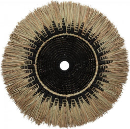 De Raffia Macrame Muurdecoratie - Naturel Zwart