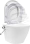 vidaXL - Hangend - toilet - randloos - met - verborgen - stortbak - keramiek - wit