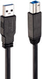 Lindy 43098 - USB A naar USB B Kabel - 10 m - USB 3.2 Gen 1 - Zwart