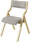 Klapstoel - Opvouwbare keukenstoel - Berkenhouten frame - Gewatteerd comfort - Grijs