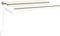 vidaXL - Luifel - automatisch - met - LED - en - windsensor - 400x350 - cm - crèmekleur