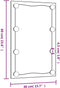 vidaXL - Wandspiegel - met - LED's - rechthoekig - 40x60 - cm - glas