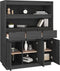 vidaXL - Hoge - kast - 89x40x116,5 - cm - massief - grenenhout - grijs