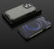 Lunso - Honinggraat Armor Backcover hoes - Geschikt voor iPhone 13 Pro - Zwart