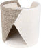 UNFOLD - Krabton - Teddy stof en sisal - 38 x 38 x 38 cm - Zwart en Merengue