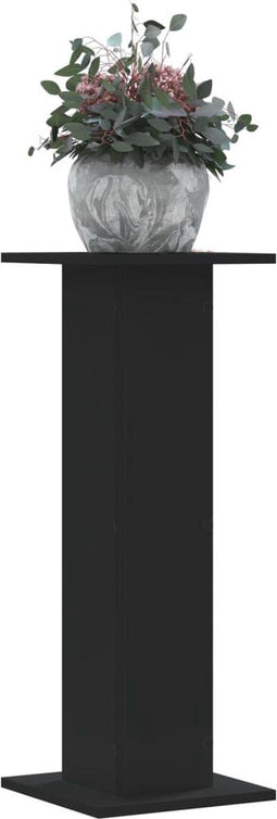 vidaXL - Plantenstandaards - 2 - st - 30x30x80 - cm - bewerkt - hout - zwart