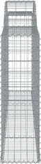 vidaXL - Schanskorven - 7 - st - gewelfd - 300x30x100/120 - cm - ijzer