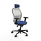 Piqueras y Crespo 2D036N2 - Bureaustoel - Verstelbare hoofdsteun - Marineblauw