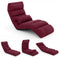 Opvouwbare vloerstoel bordeauxrood 175 x 55 x 20 cm Costway