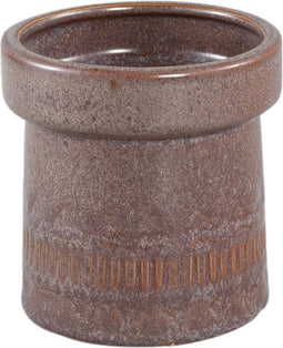 PTMD Rail Bloempot - 11 x 11 x 11 cm - Keramiek - Bruin