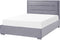 ROUEN - Bed met opbergruimte - Donkergrijs - 140 x 200 cm - Fluweel