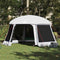 vidaXL - Zwembadtent - met - uitneembare - buiten- - gaaswanden - 512x458 - cm - grijs