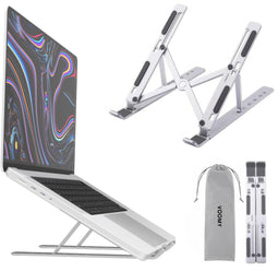 Voomy Ergonomische Laptopstandaard - Verstelbaar en opvouwbaar - Aluminium - Zwart