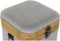 Set decoratieve dozen DKD Home Decor Grijs Hout Polyester (3 pcs)
