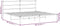vidaXL - Bedframe - met - hoofdbord - metaal - wit - 200x200 - cm
