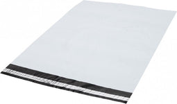 Coex verzendzakken wit/zwart 360 x 500 + 50 mm 65 micron