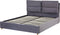 BATILLY - Tweepersoonsbed - Grijs - 140 x 200 cm - Fluweel