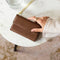 Selencia Hoesje Geschikt voor Samsung Galaxy A41 Hoesje Met Pasjeshouder - Selencia Eny Uitneembare Vegan Lederen Clutch - Bruin